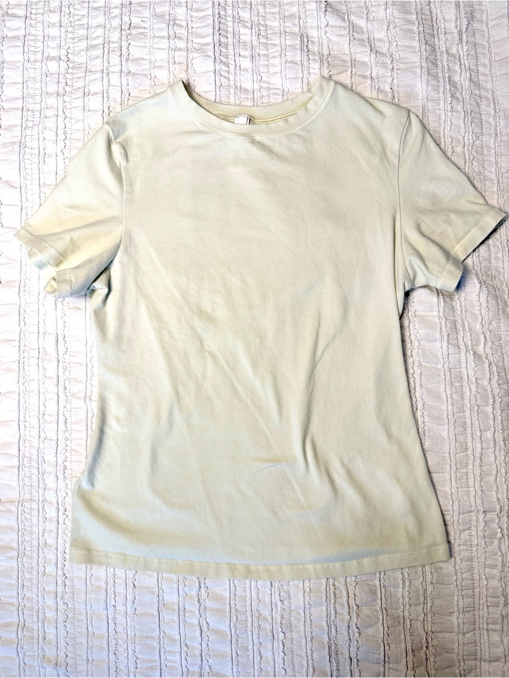 SKIMS  Cream Cotton Jersey T-shirt Size L - NWOT